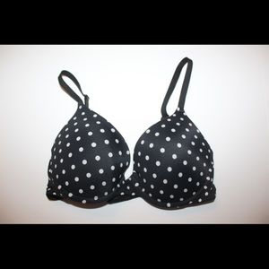 PINK push up polka dot 34C bra